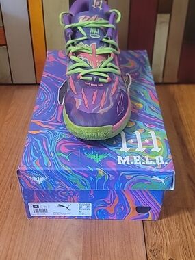 Puma LaMelo Ball Melo Toxic 03 Purple/Neon Green n Pink Basketball Mens 11